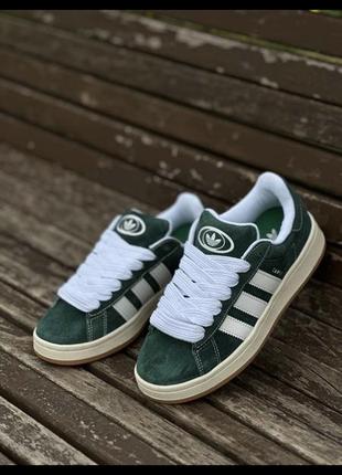 Adidas campus green2 фото