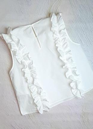 💝2+1=4 фирменная белая оригинальная блуза со стразами zara, размер 44 - 463 фото