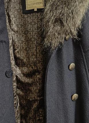 Брендове guess шерстяне пальто з коміром.розмір s.9 фото