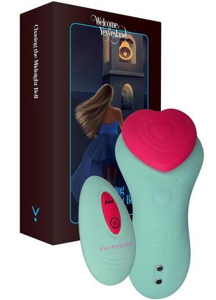 Вібратор у трусики fairygasm heartgem green, на магніті, пульт дк