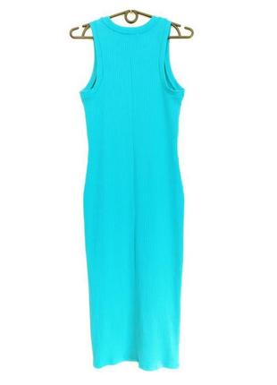Трикотажное облегающее платье миди в рубчик длинное платье сарафан6 фото