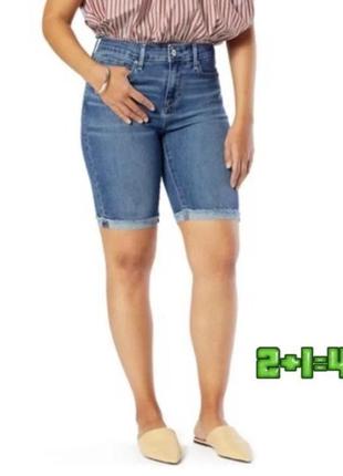 💝2+1=4 фірмові жіночі джинсові шорти висока посадка f&f, розмір 50 - 52