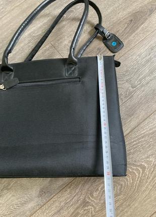 Нова чорна велика сумка ділова як шопер для ноутбука можна на два відділи з двома ручками3 фото