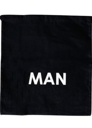 Мешок хлопковый для вещей 30*35 см man (черный)1 фото