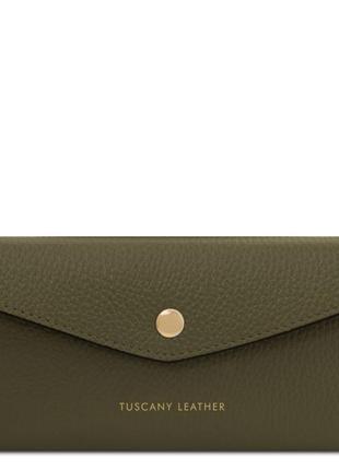 Женская кожаная сумка конверт tuscany leather tl142322 (forest green)