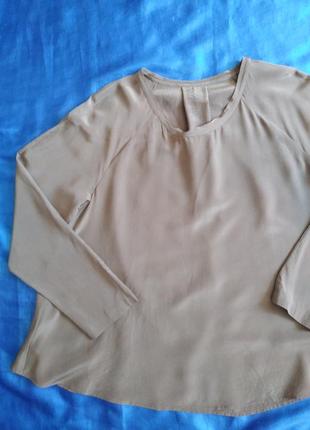 Летняя свобода! натуральный шелк, блузка цвета тауп8 фото