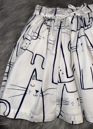 Невероятная стильная пышная юбка с принтом для девочки 2/3р next2 фото