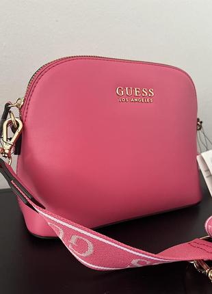 Оригинал! guess chunky mini multi pochette crossbody bag punch pink