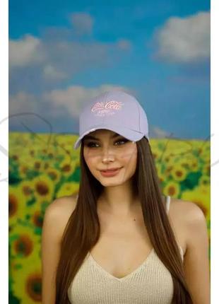 Женская бейсболка coca-cola универсальная молодежная кепка с регулятором braxton 1660 фиолетовый