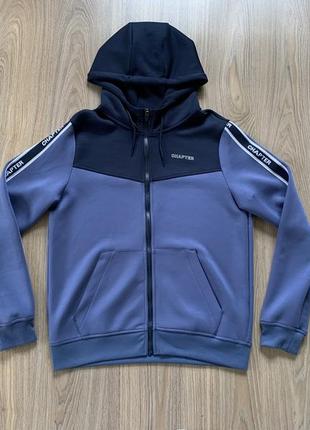 Чоловіча спортивна зіп-худі кофта з капюшоном chapter