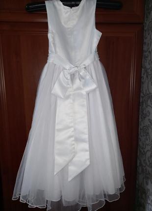 Нарядное белое платье2 фото