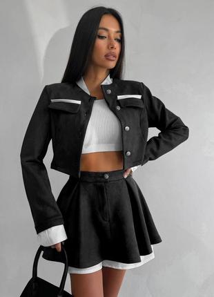 Костюм жакет + шорты-юбка