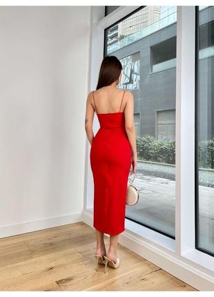 Сукня плаття міді з вирізом3 фото