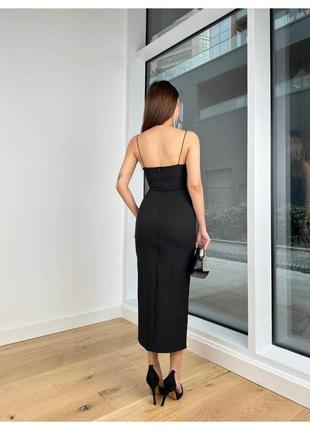 Сукня плаття міді з вирізом4 фото