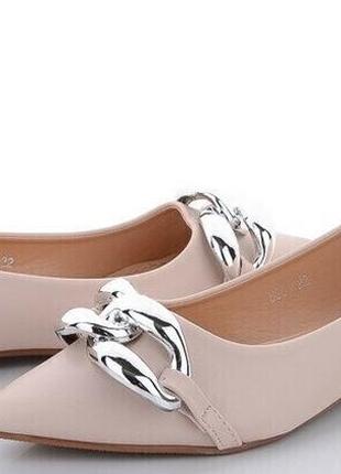 Балетки туфли женские розовые с декором размер 36,37,38,39,40