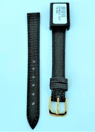 12 мм  кожаный ремешок для часов condor 343.12.01 черный ремешок на часы из натуральной кожи2 фото
