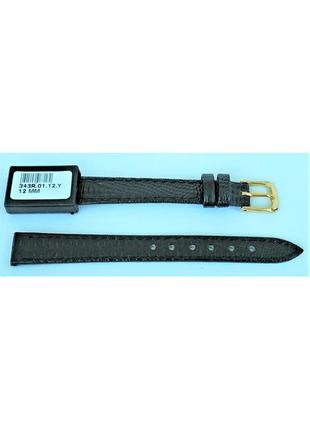 12 мм  кожаный ремешок для часов condor 343.12.01 черный ремешок на часы из натуральной кожи3 фото