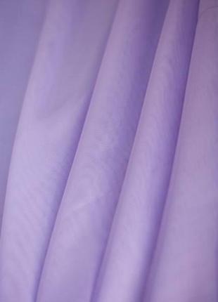 Тюль шифон вуаль сиреневый, свет фиолетовый
