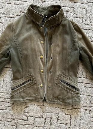 Military винтажный короткий жакет zara basic