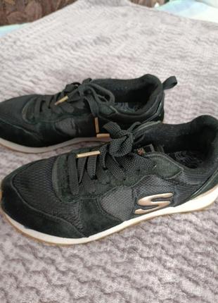 Кроссовки, 37р, 24см, замша+ ткань, удобные, skechers