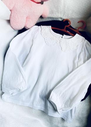 Біла святкова ошатна блузка блуза 6 років 116 см