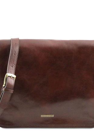 Чоловічий великий шкіряний месенджер tuscany leather messenger tl141254