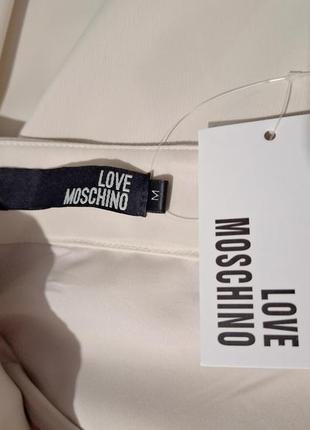 Міді спідниця love moschino шовк сатин шелковая юбка7 фото