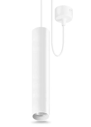 Світлодіодний підвісний світильник 10w 4100k білий циліндр videx2 фото