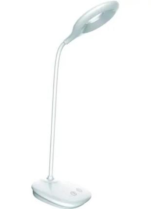 Акумуляторний настільний світильник з нічником luxel 6w 4000k білий tl-04w