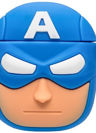 Силіконовий футляр marvel & dc series для навушників airpods 1/2 + карабін