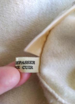 Hermes треугольная кашемировая шаль с бахромой из кожи, винтаж 90-х годов, коллекционная вещь