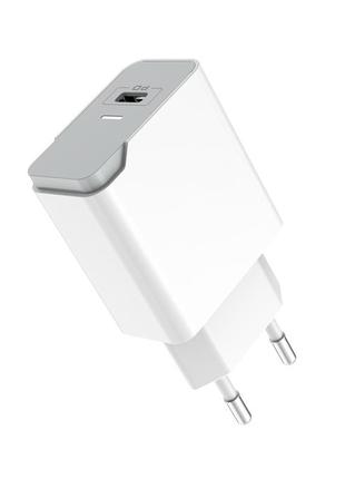 Сетевое зарядное устройство aspor a825 pd qc3.0 (20w pd)- белый