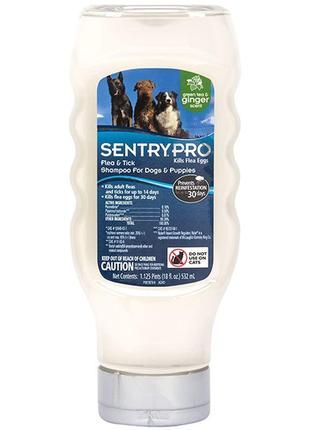 Sentry pro green tea & ginger shampoo сентрі про імбир шампунь від бліх і кліщів для собак