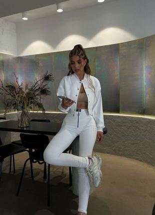 Модный женский костюм бомбер с лосинами fl-2051