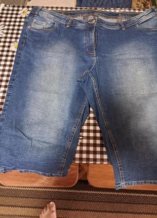 Бриджи-шорты джинсовые большой размер