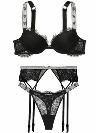 Шикарный комплект белья пушап victoria's secret виктория сикрет оригинал