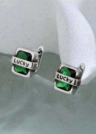 Сережки срібло lucky silver2 фото