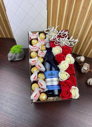 Подарочный бокс с конфетами для девушки  box127
