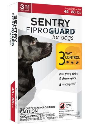 Fiproguard фипрогард капли от блох, клещей и вшей для собак 20-40кг, 2.68мл