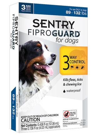 Fiproguard фипрогард капли от блох, клещей и вшей для собак 40-60кг, 4.02мл