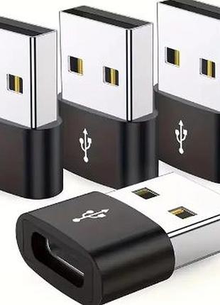 4 шт.  адаптеры usb a – usb c, прочная металлическая конструкция, универсальная совместимость