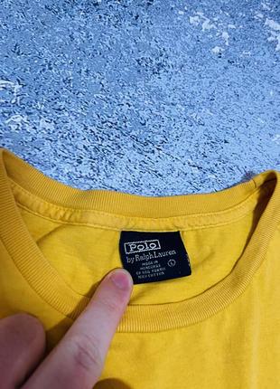 Желтая футболка мужская polo ralph lauren vintage (оригинал)5 фото