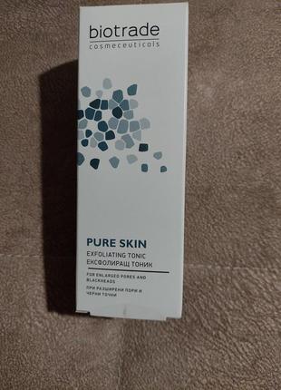 Отшелушивающий тоник для лица biotrade pure skin exfoliating tonic пилинг-эффект, 60 мл