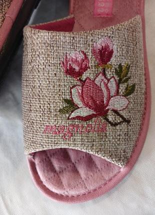 Тапочки женские белста с открытым носком, розовые , размеры 36-413 фото