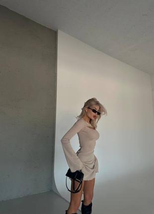 🌈 3 кольори ❗️ сукня в рубчик6 фото