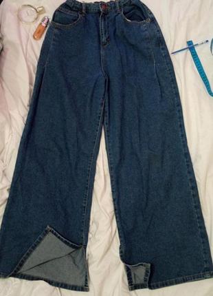 Широкие джинсы синие палаццо2 фото