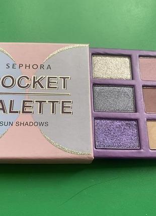 Изысканная палетка теней sephora pocket palette sun shadows