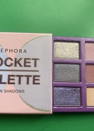 Изысканная палетка теней sephora pocket palette sun shadows