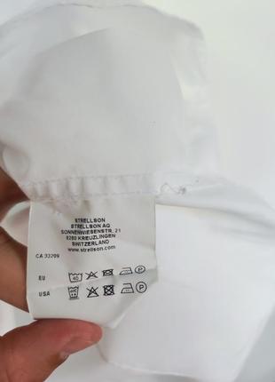 Сорочка рубашка чоловіча біла пряма slim fit класична повсякденна strellson man, розмір m - l8 фото