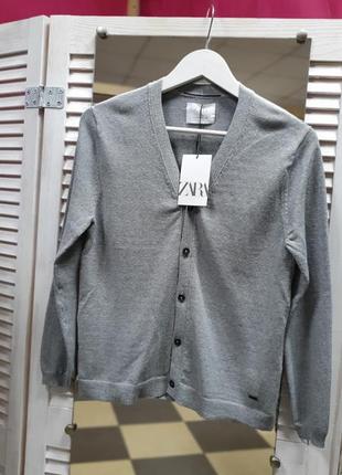 Кардиган серый мальчик zara